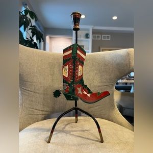 Vintage western boot themed candle holders. These are so cute in person!!!